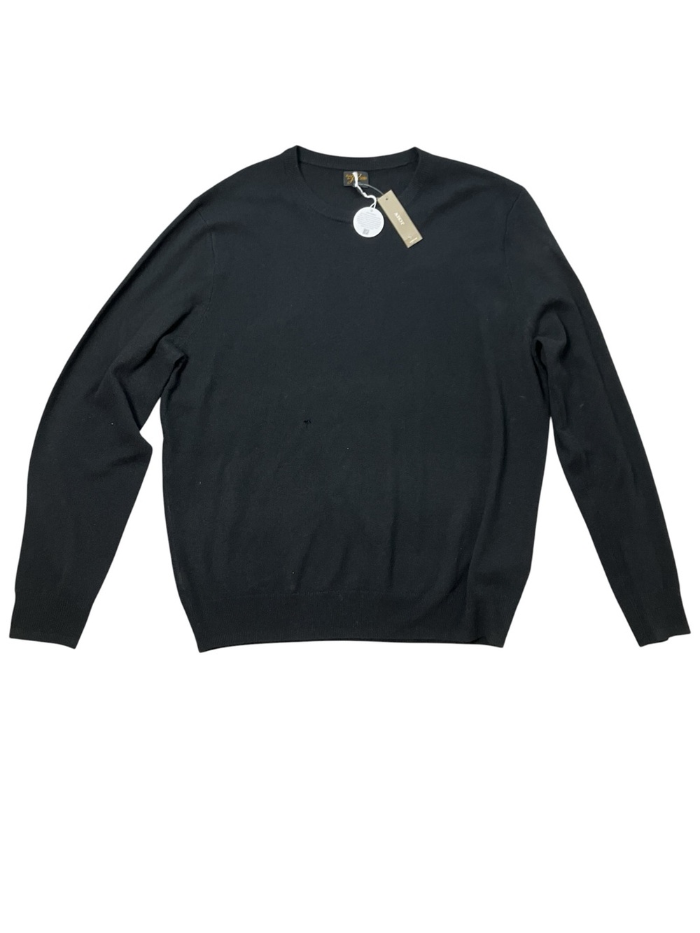 J.Crew‎ Mens XL 100% Cashmere Crewneck Sweater Black Long Sleeve NWT Read